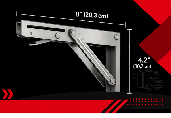 Stainless steel folding stands for food trucks - Image 5